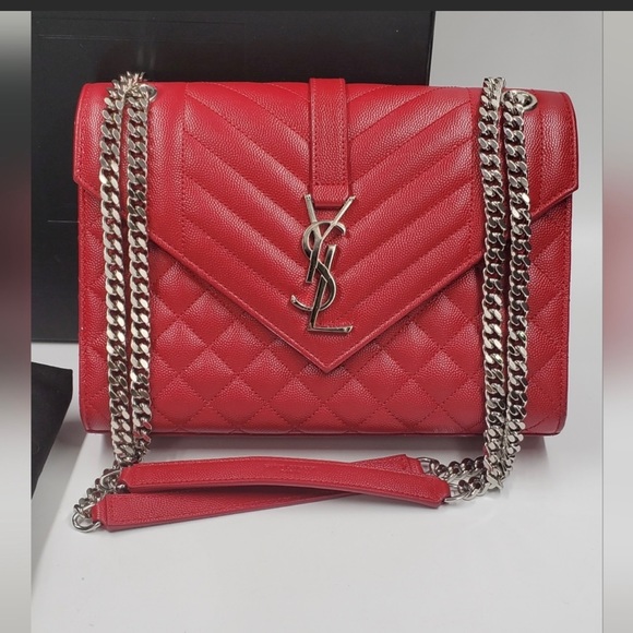 Red ysl medium envelope bag great condition - Picture 3 of 7